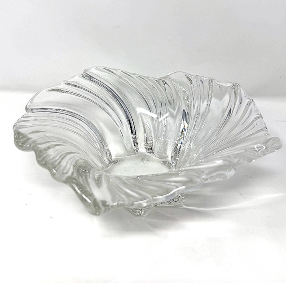Mikasa Belle Epoque Clear Crystal Swirl Bowl 8" Vintage